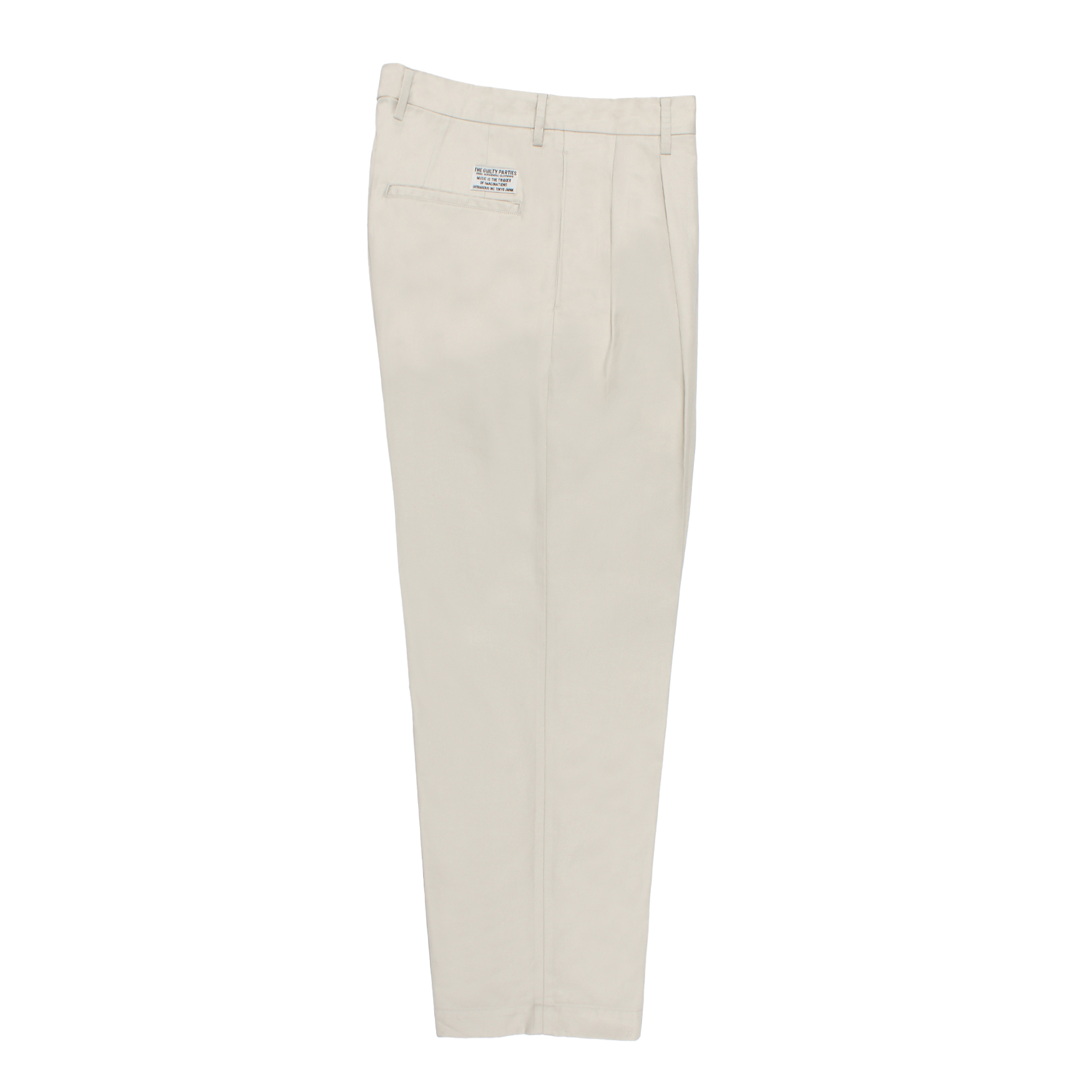 DOUBLE PLEATED CHINO TROUSERS