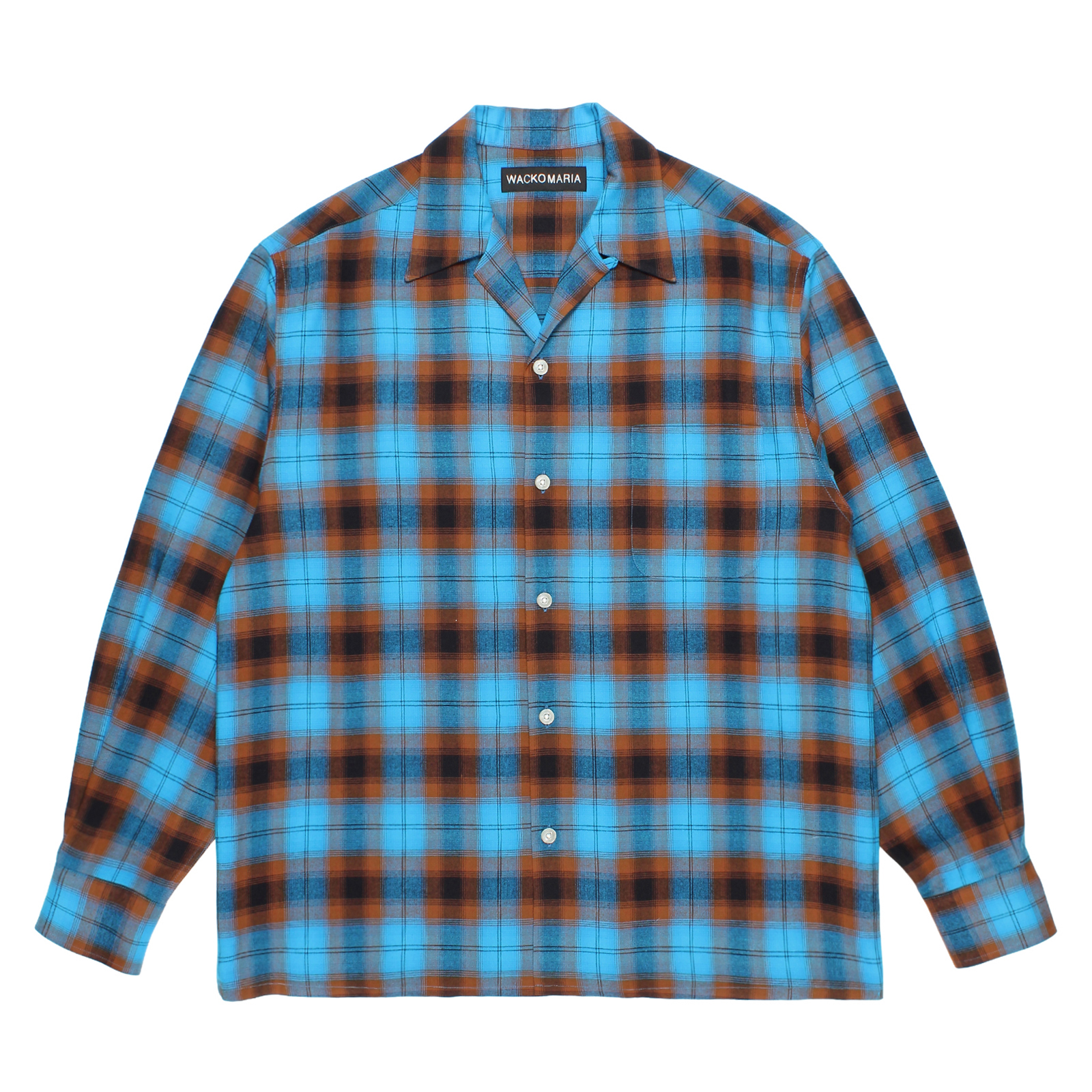 OMBRE CHECK OPEN COLLAR SHIRT L/S (TYPE-1)