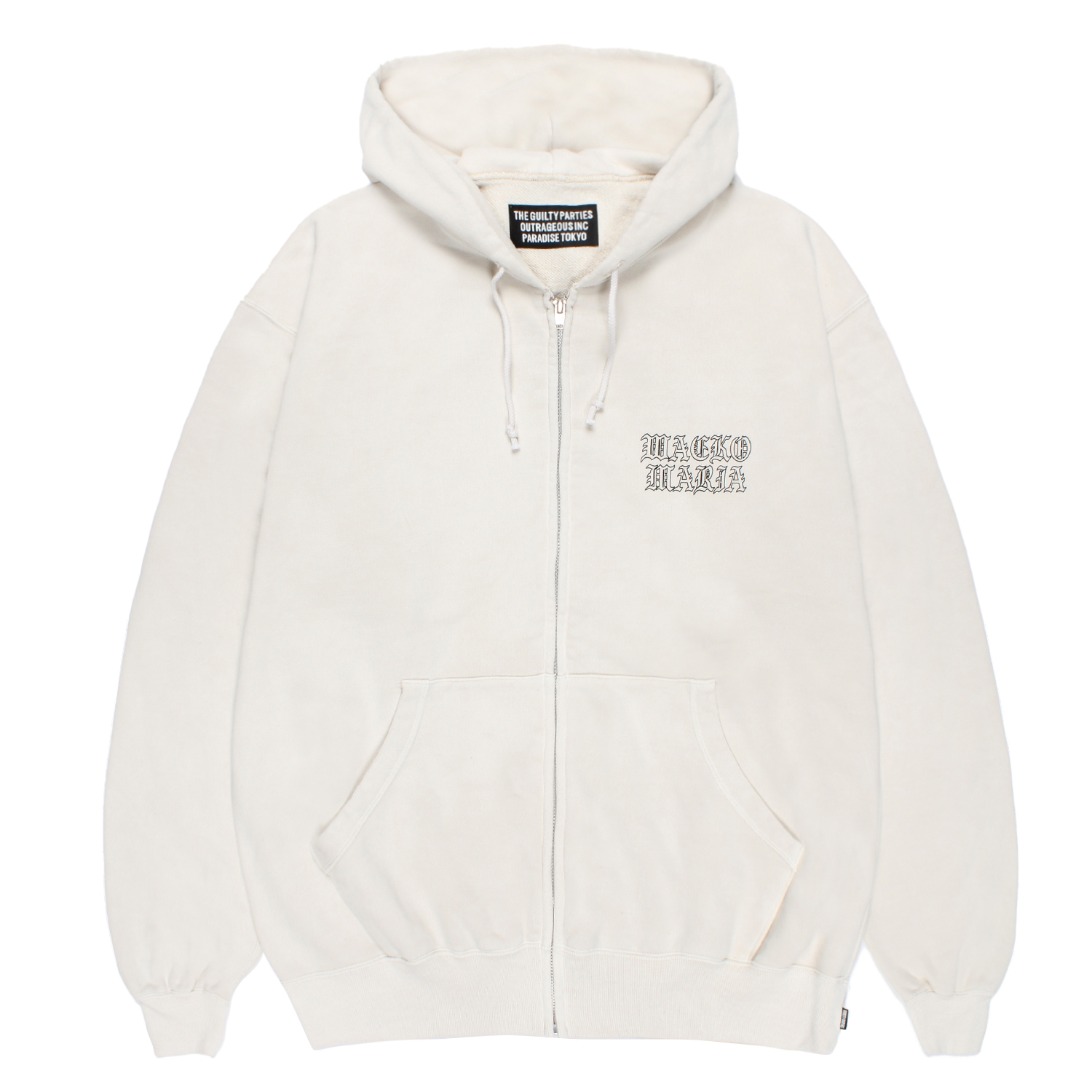 WASHED HEAVY WEIGHT ZIP HOODED SWEAT SHIRT