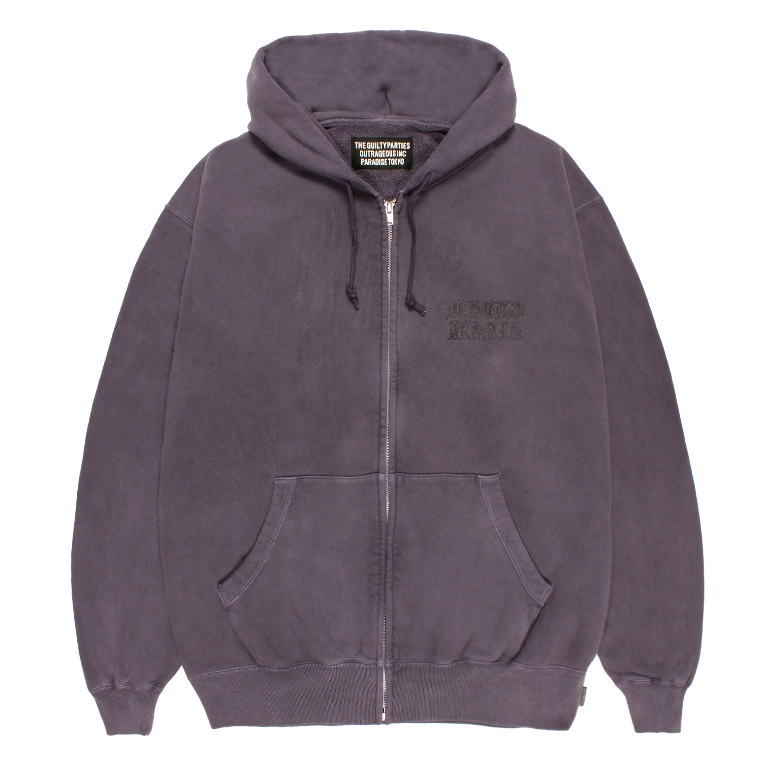 WASHED HEAVY WEIGHT ZIP HOODED SWEAT SHIRT