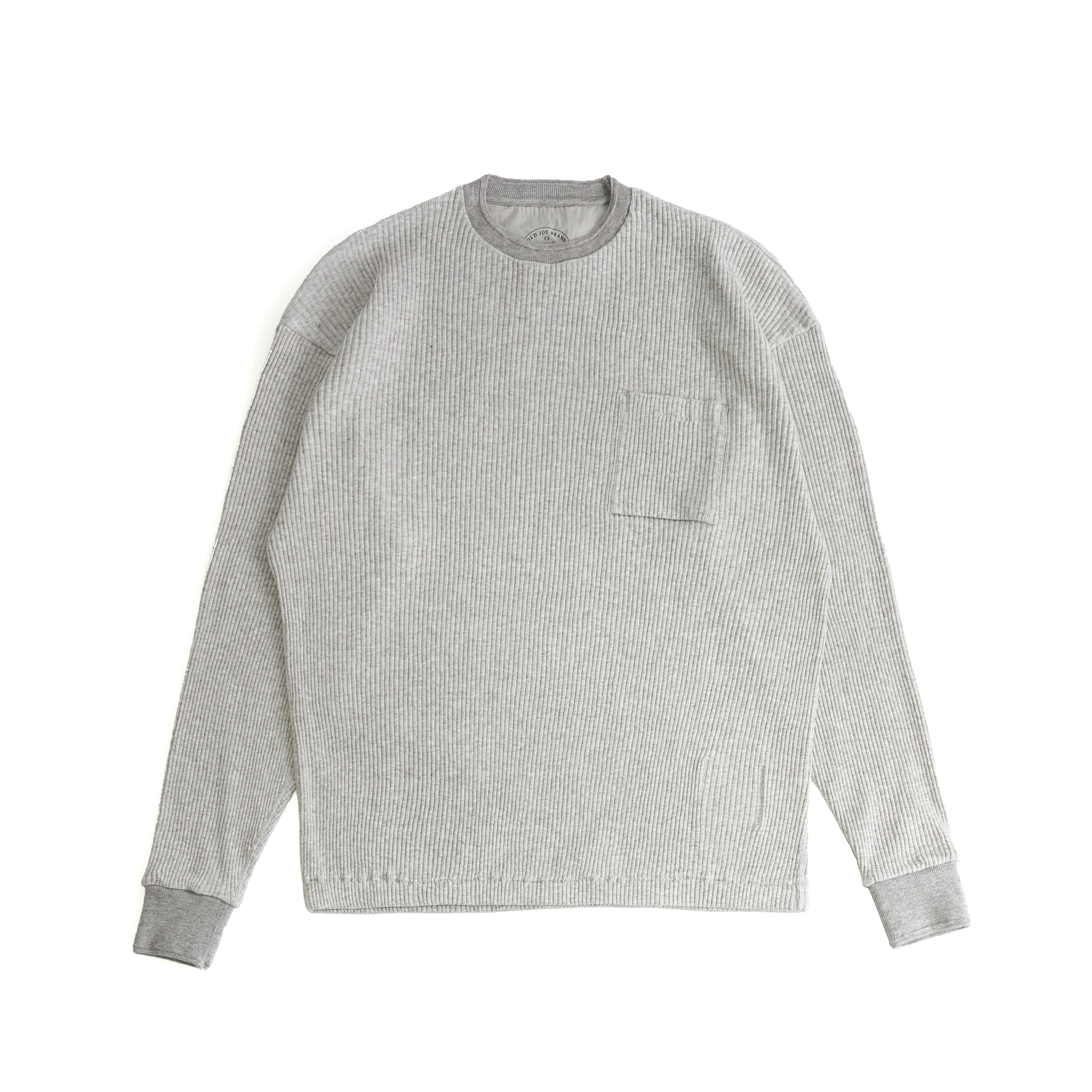 CREW-NECK COTTON YAK RIBED TOPS