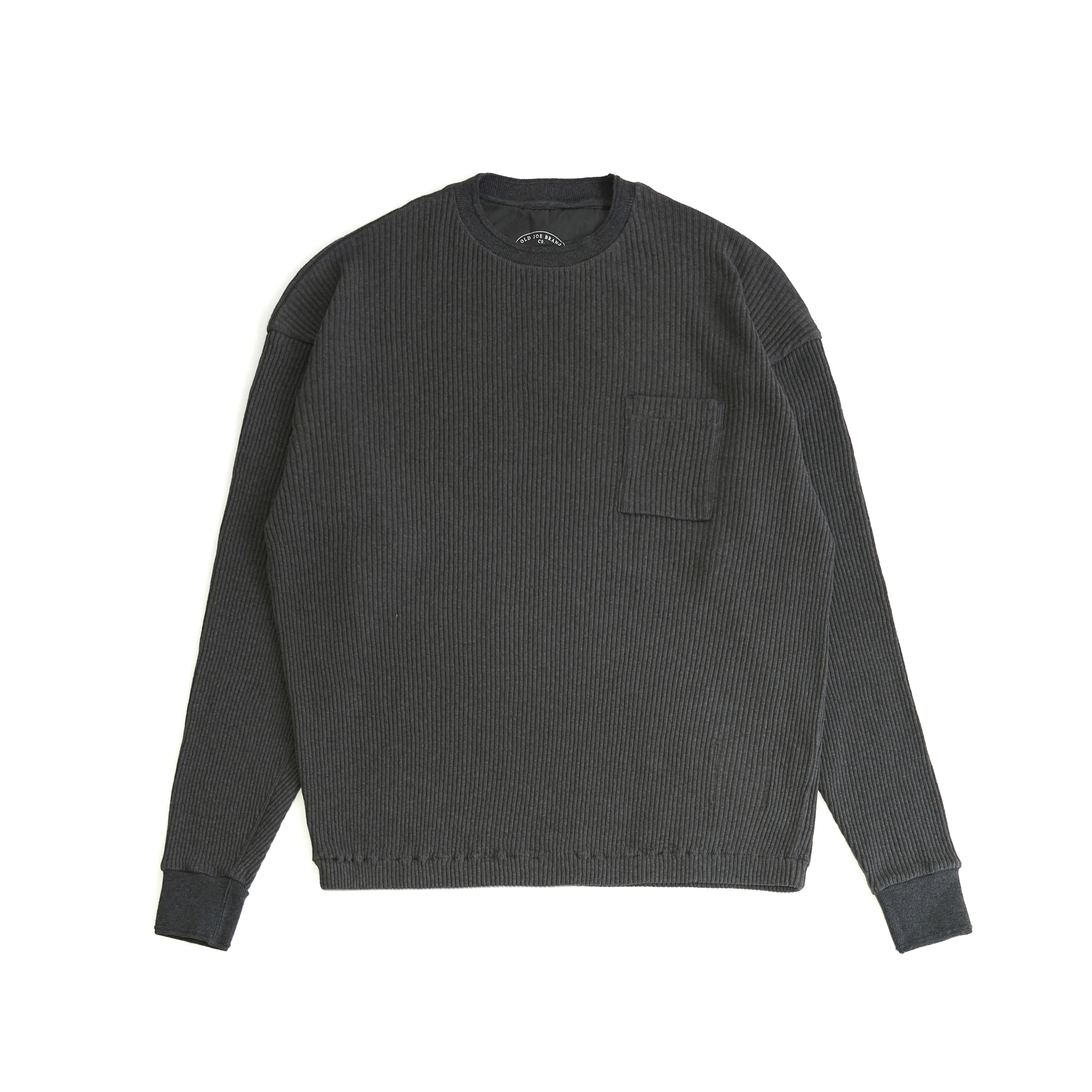 CREW-NECK COTTON YAK RIBED TOPS