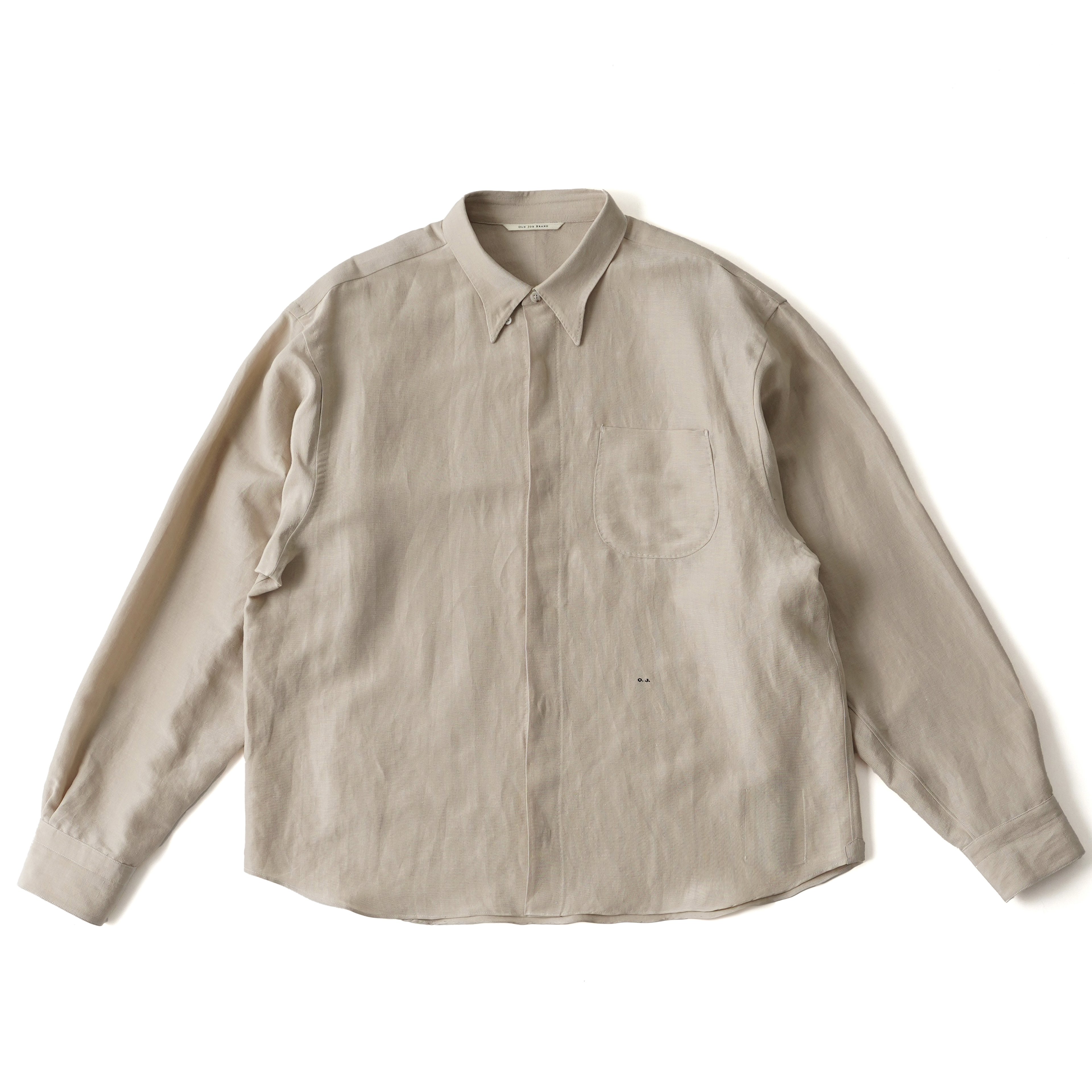 CROPPED HIDDEN BUTTON COLLAR SHIRTS