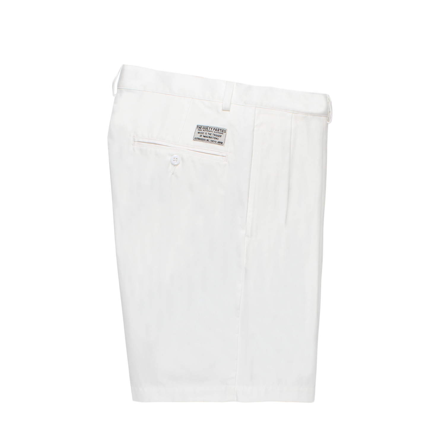 DOUBLE PLEATED CHINO SHORT TROUSERS