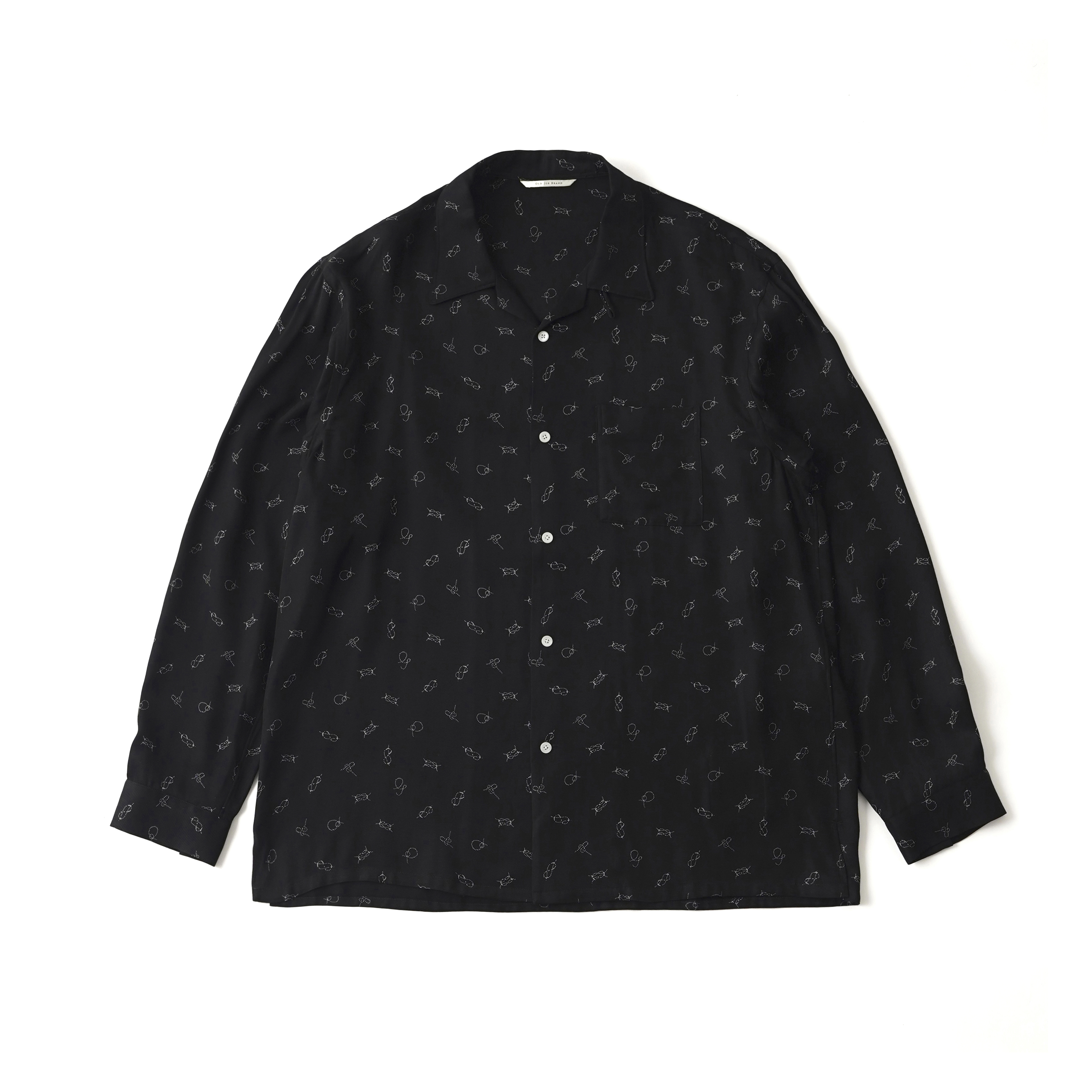 ORIGINAL PRINTED OPEN COLLAR SHIRTS (ROPE KNOT) Long-sleeve