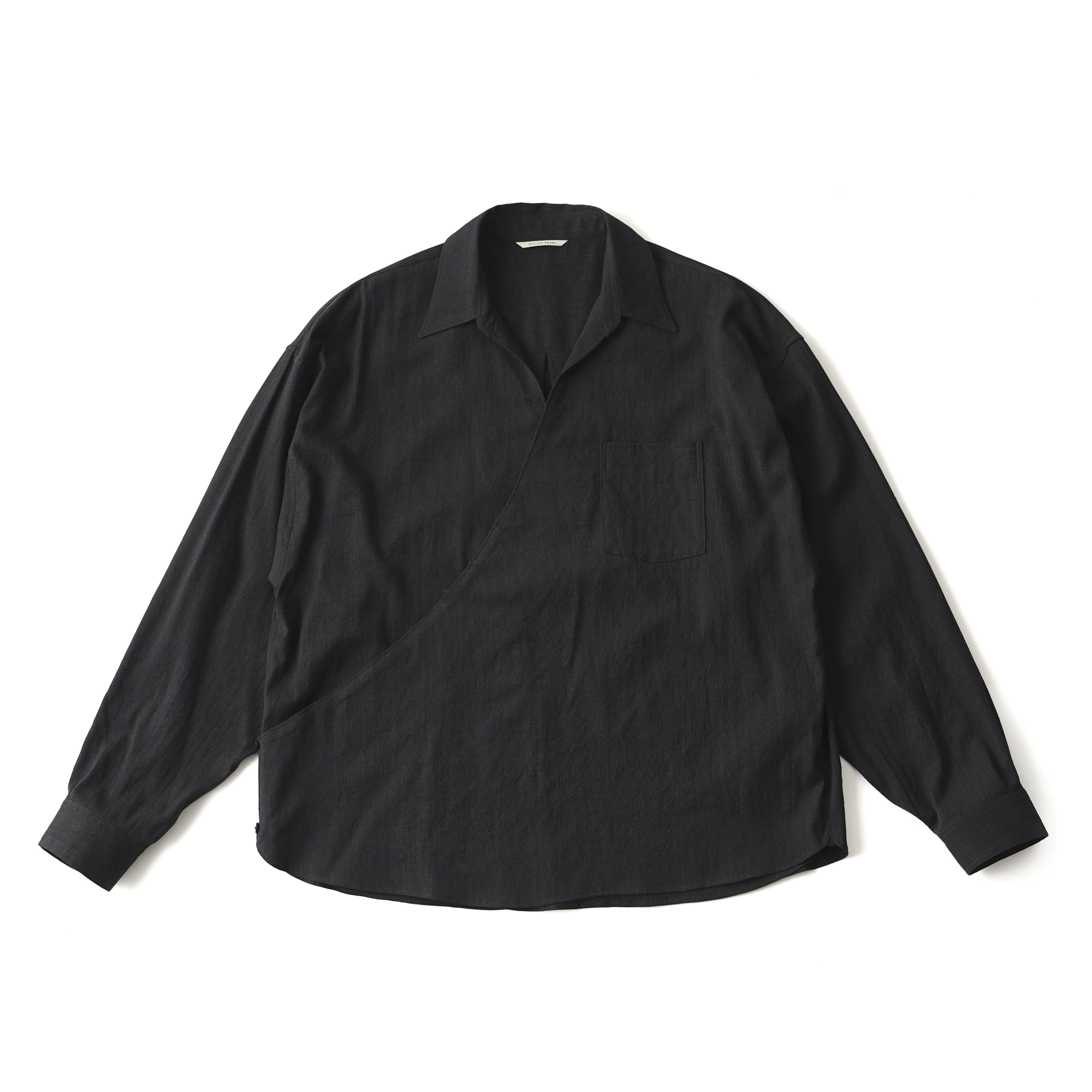 ASYMMETRY FRONT TUNIC SHIRTS (Long-Sleeve)