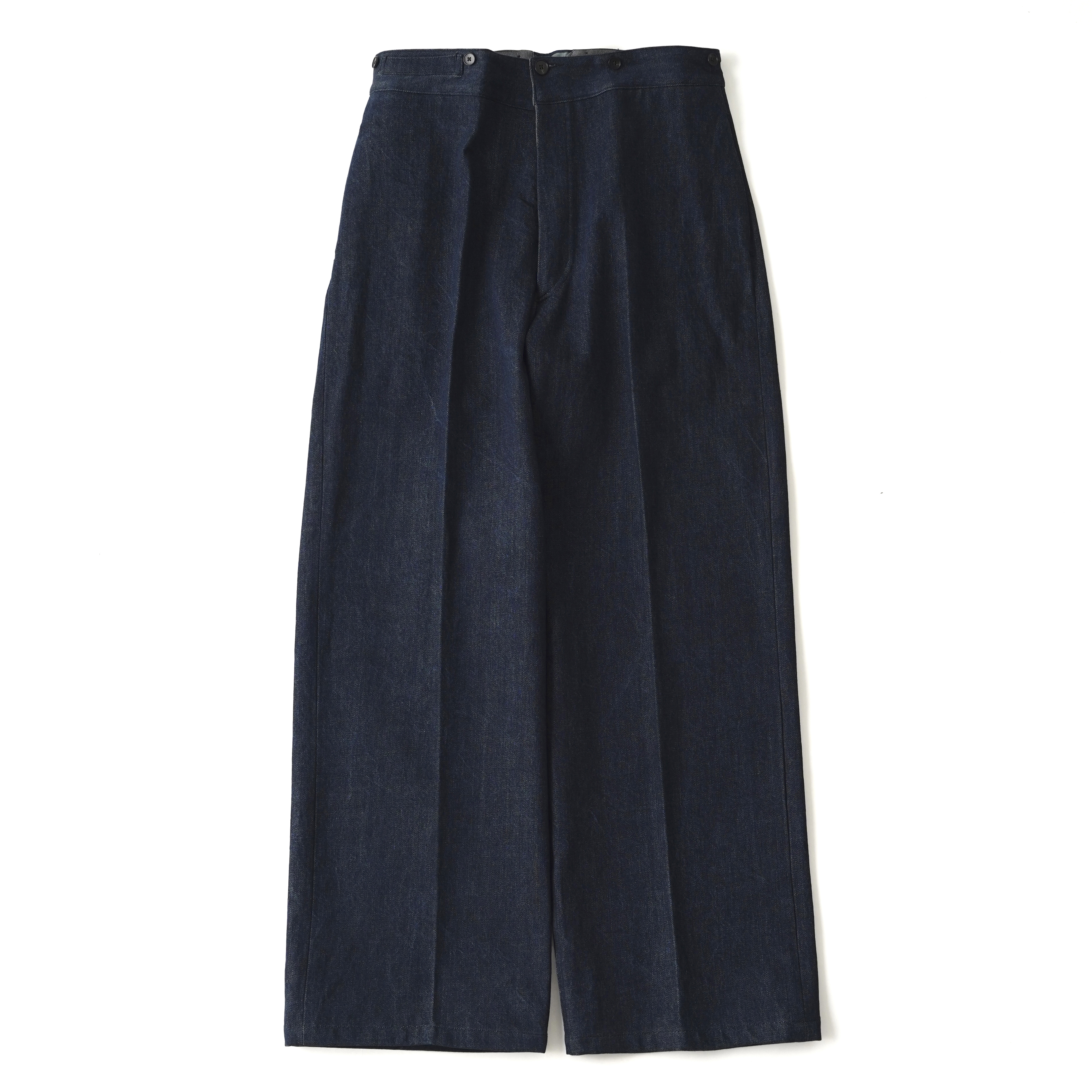 CINCH BACK WELT-POCKET TROUSER