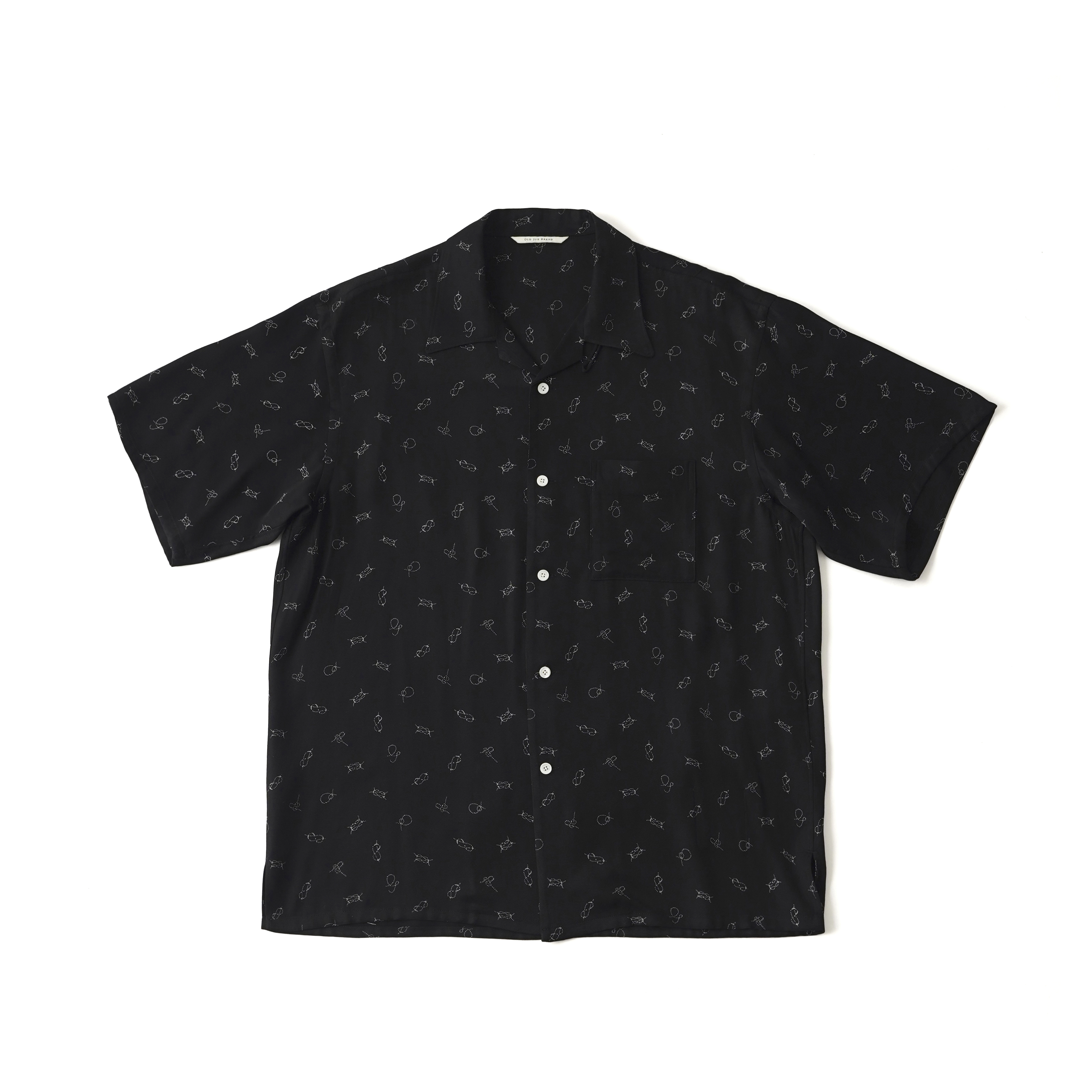 ORIGINAL PRINTED OPEN COLLAR SHIRTS (ROPE KNOT) Short-sleeve