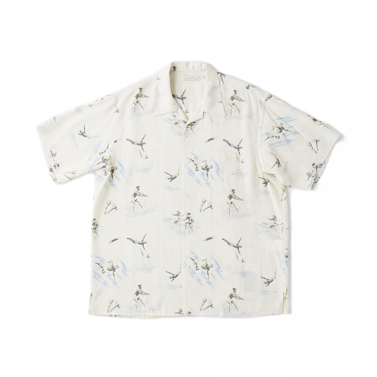 ORIGINAL PRINTED OPEN COLLAR SHIRTS(SWIM) Short-sleeve