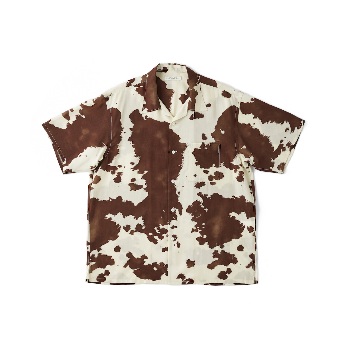 ORIGINAL PRINTED OPEN COLLAR SHIRTS (COW) Short-sleeve