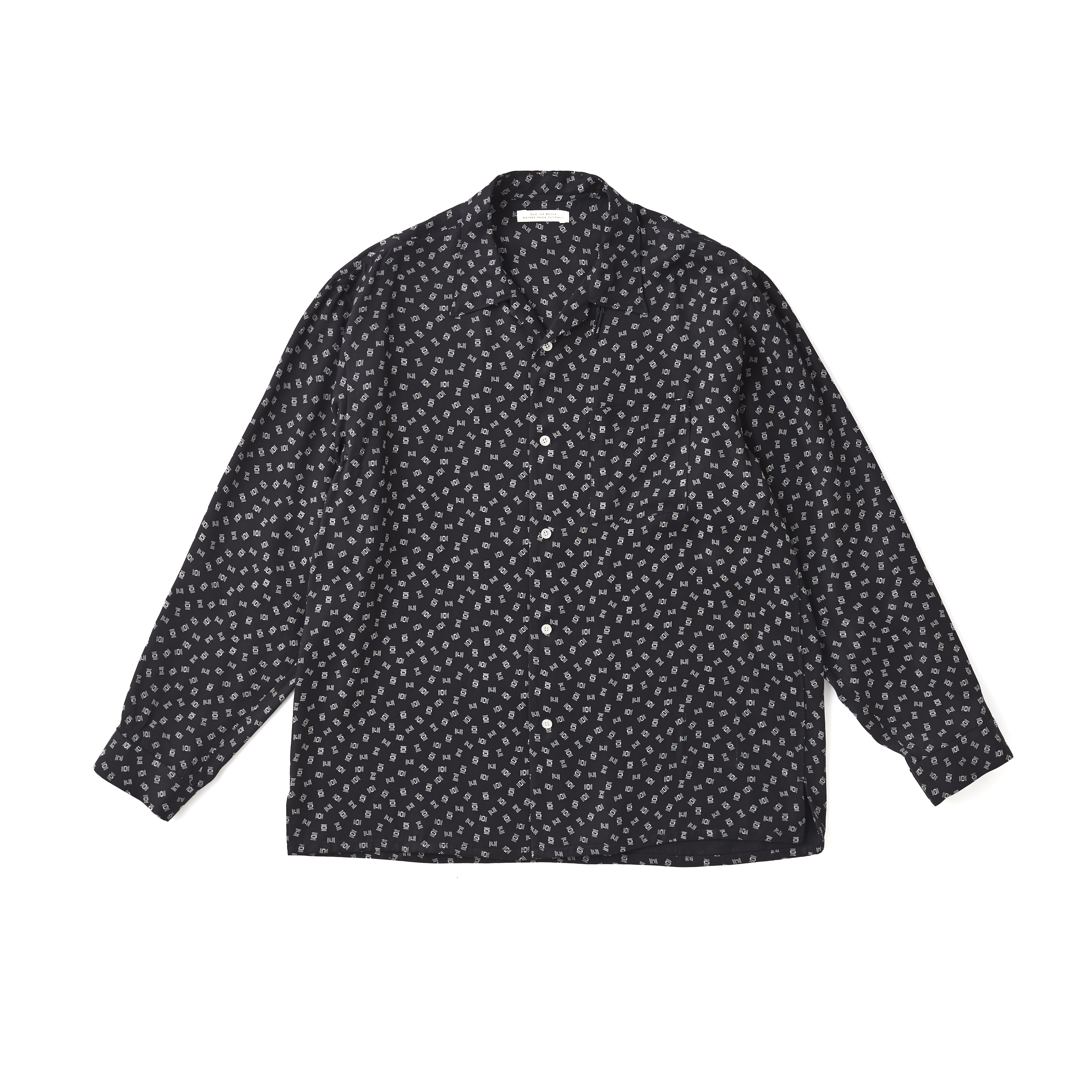 ORIGINAL PRINTED OPEN COLLAR SHIRTS (Deco Monogram) Long-sleeve