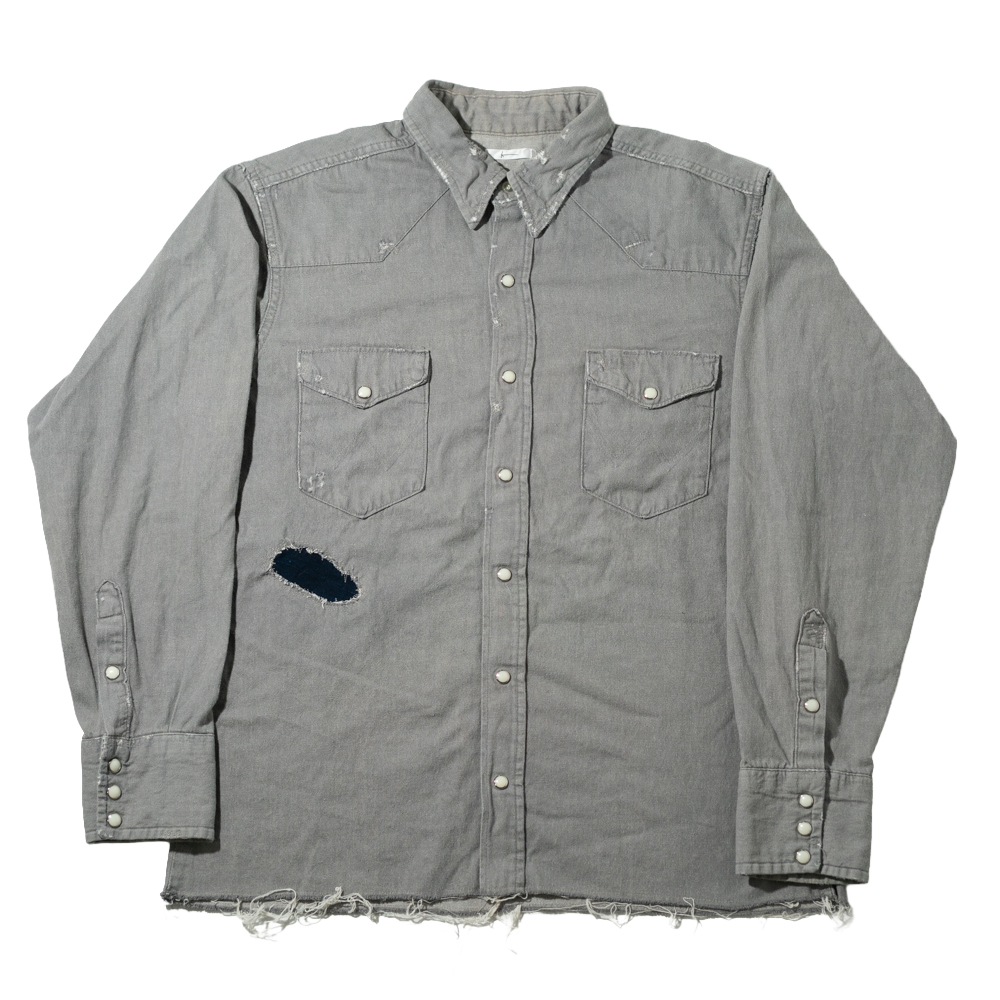 EDITED VINTAGE / DISTRESSED DENIM SHIRT