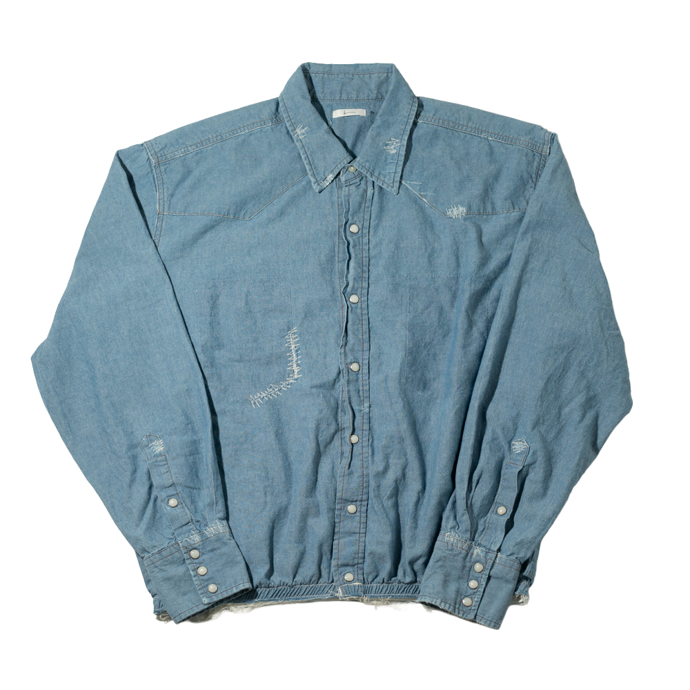 EDITED VINTAGE / DISTRESSED DENIM SHIRT