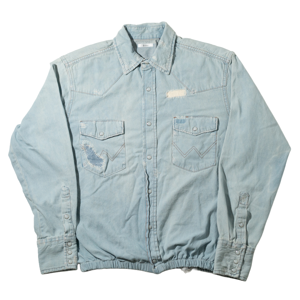 EDITED VINTAGE / DISTRESSED DENIM SHIRT