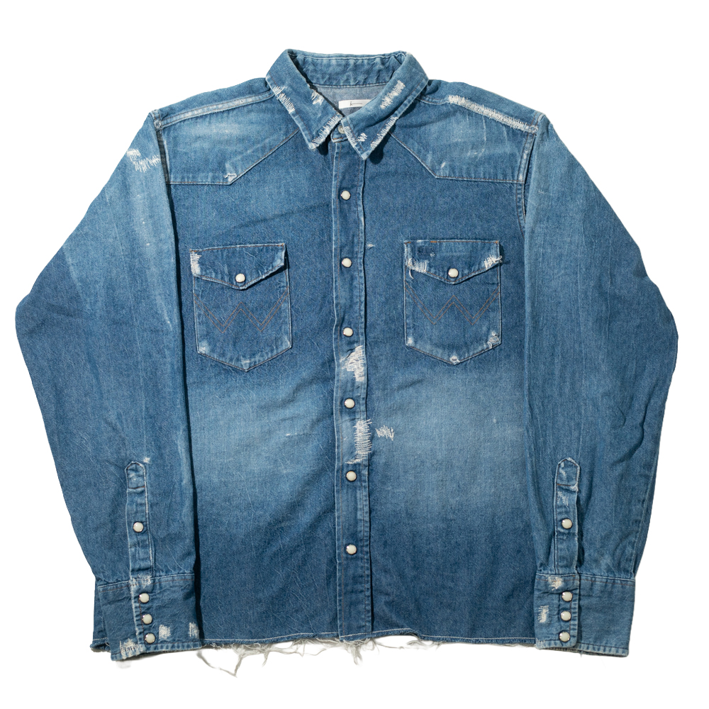 EDITED VINTAGE / DISTRESSED DENIM SHIRT