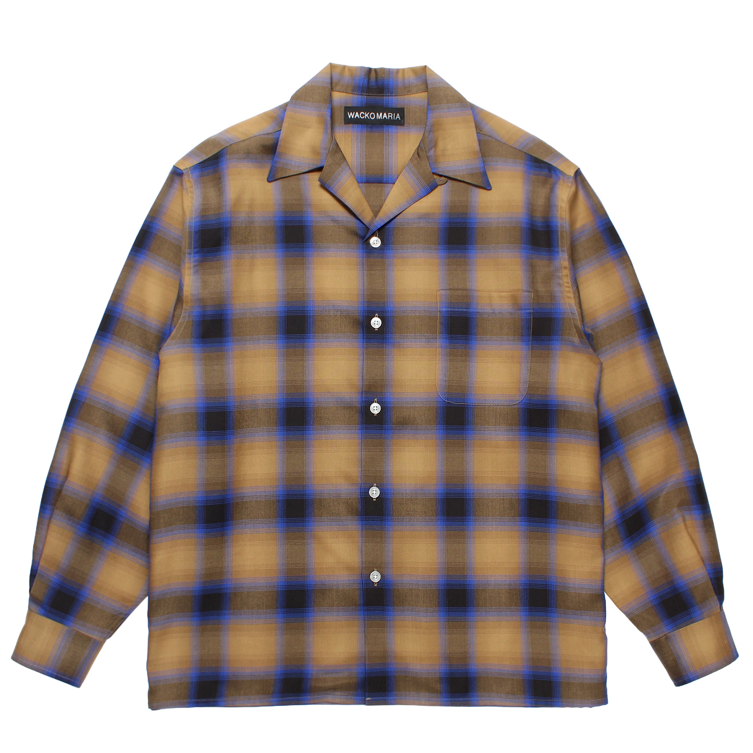 OMBRE CHECK OPEN COLLAR SHIRT L/S (TYPE-2)