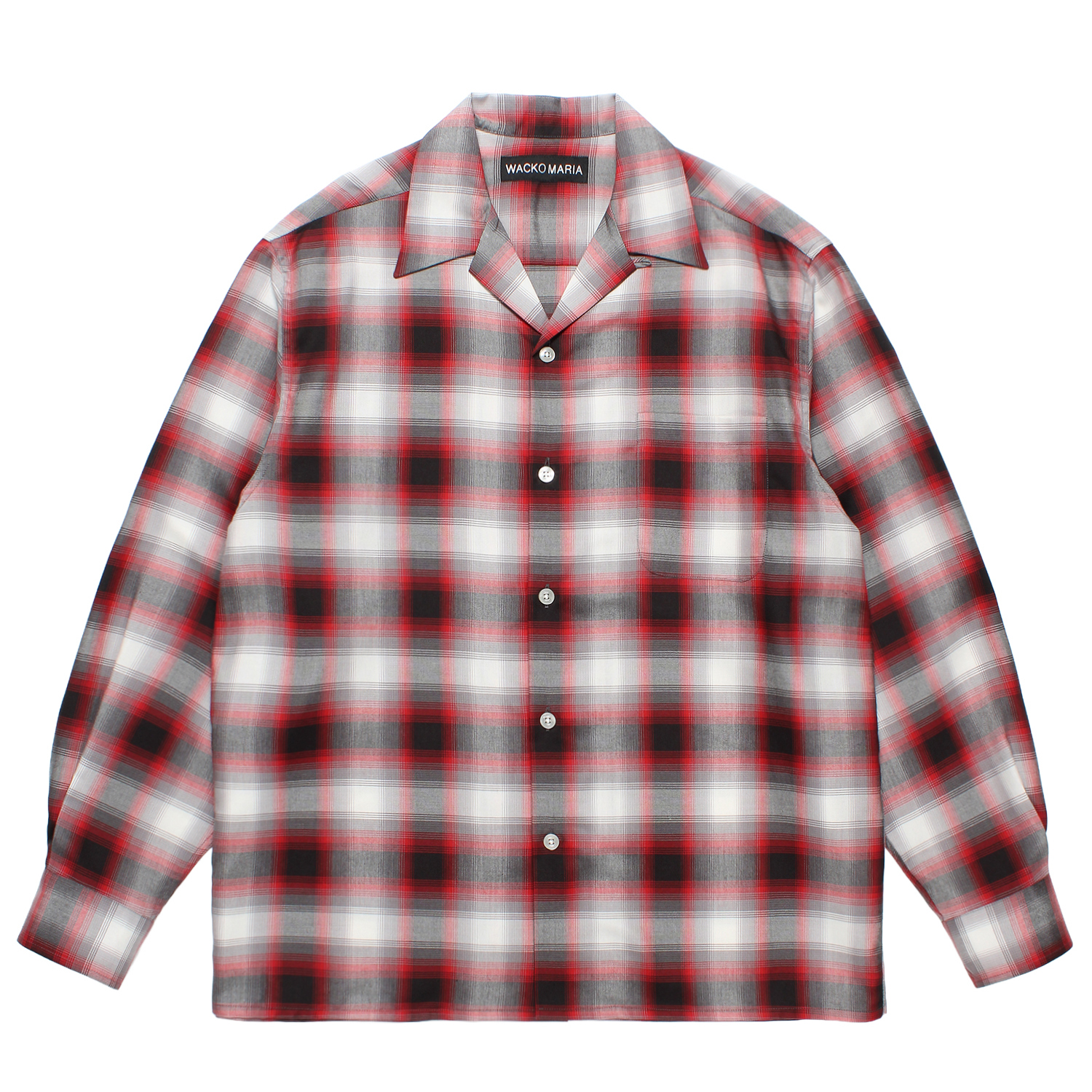 OMBRE CHECK OPEN COLLAR SHIRT L/S (TYPE-2)