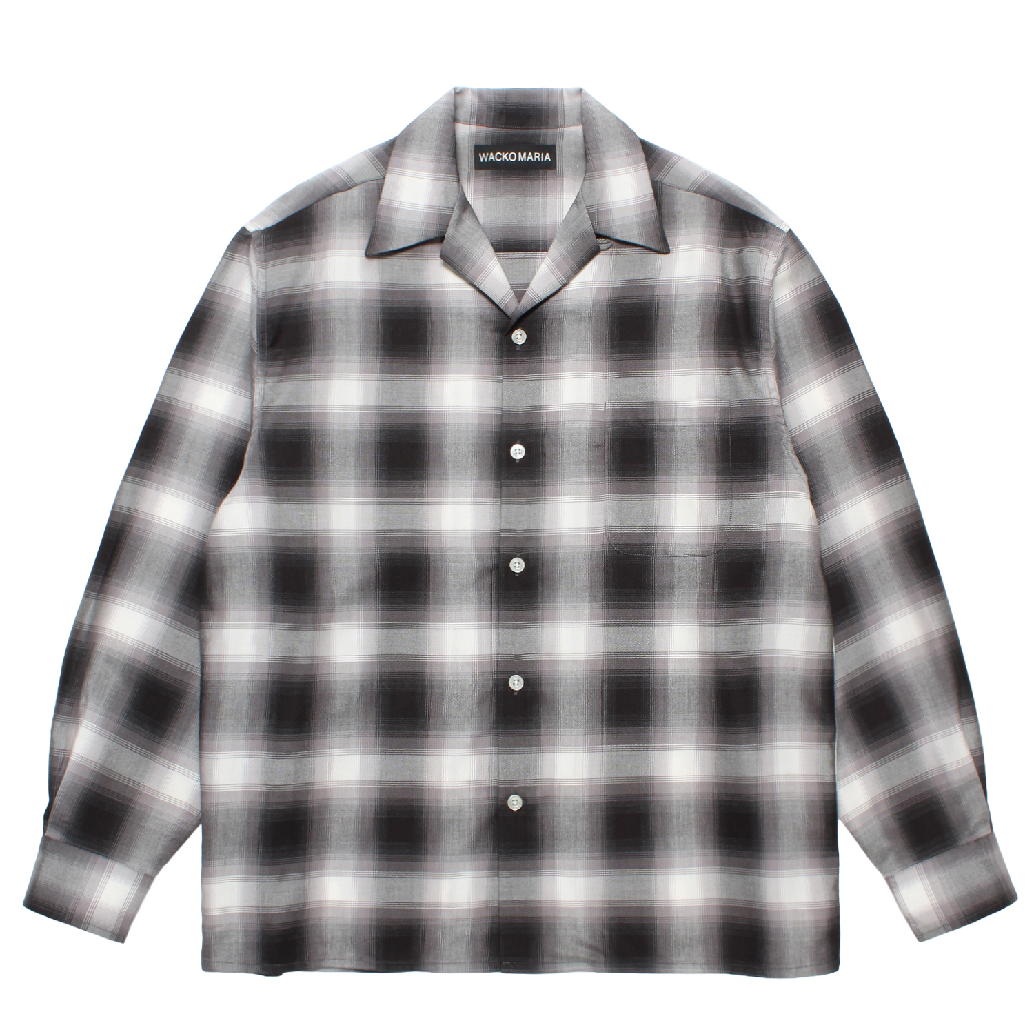 OMBRE CHECK OPEN COLLAR SHIRT L/S (TYPE-2)