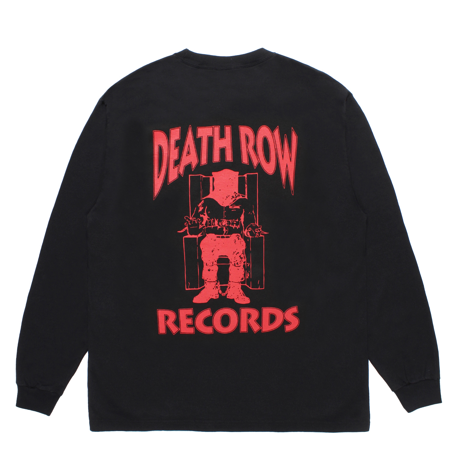 DEATH ROW RECORDS / WASHED HEAVY WEIGHT CREW NECK LONG SLEEVE T-SHIRT