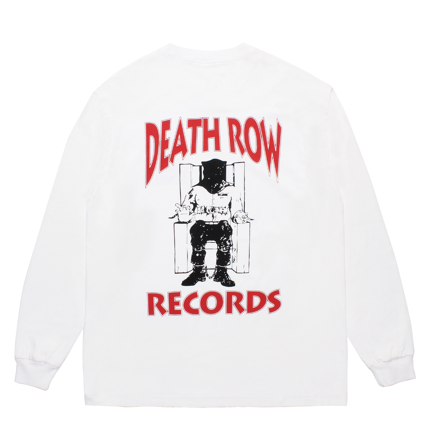 DEATH ROW RECORDS / WASHED HEAVY WEIGHT CREW NECK LONG SLEEVE T-SHIRT