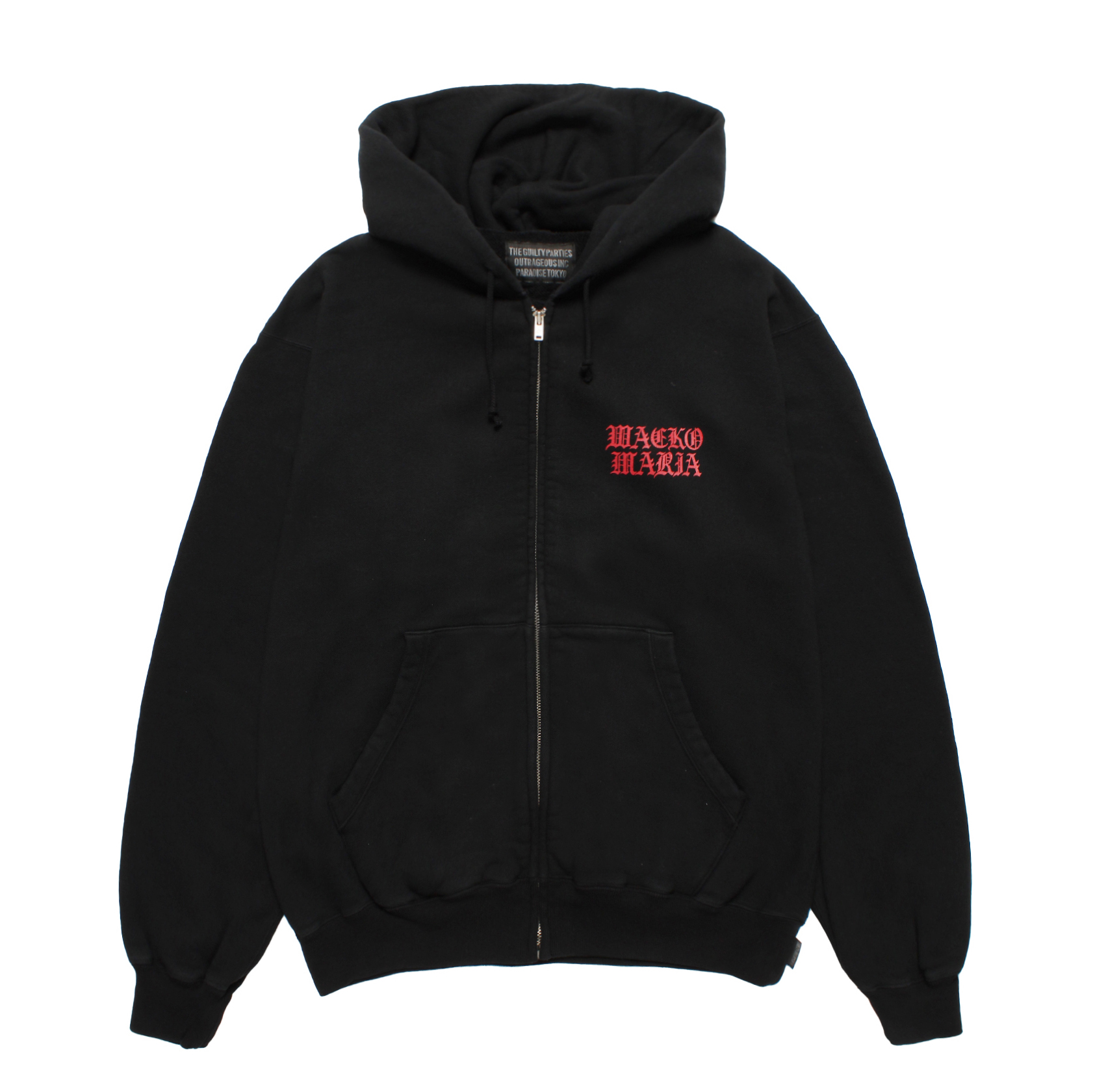 DEATH ROW RECORDS / WASHED MIDDLE WEIGHT FULL ZIP HOODED SWEAT SHIRT