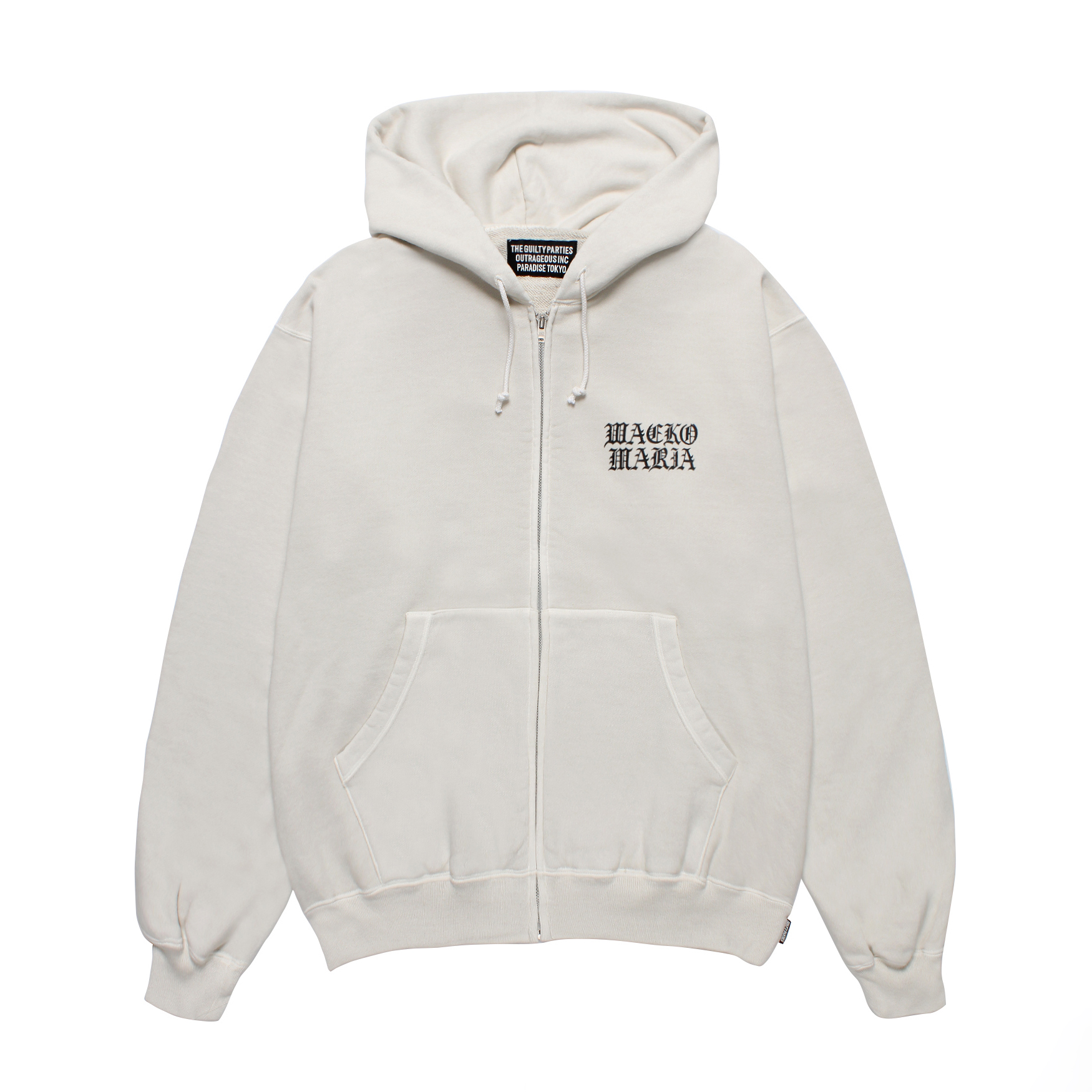 DEATH ROW RECORDS / WASHED MIDDLE WEIGHT FULL ZIP HOODED SWEAT SHIRT
