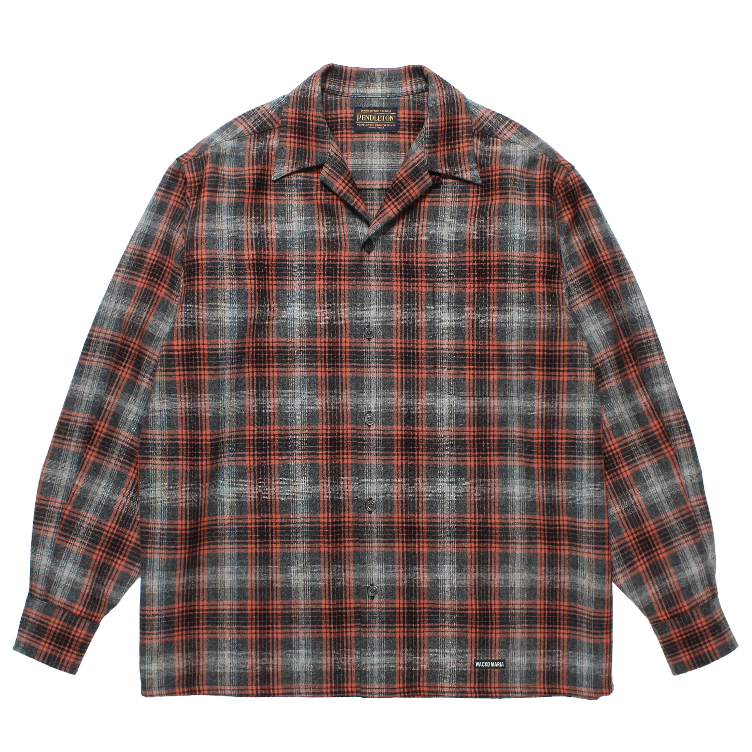 WOOL OMBRE CHECK OPEN SHIRTS (TYPE-2)