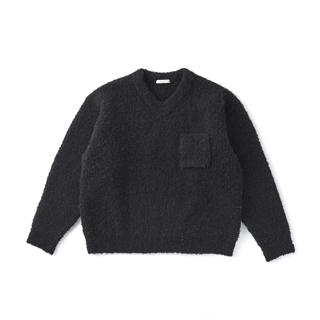 BOUCLE ALPAKA V-NECK SWEATER