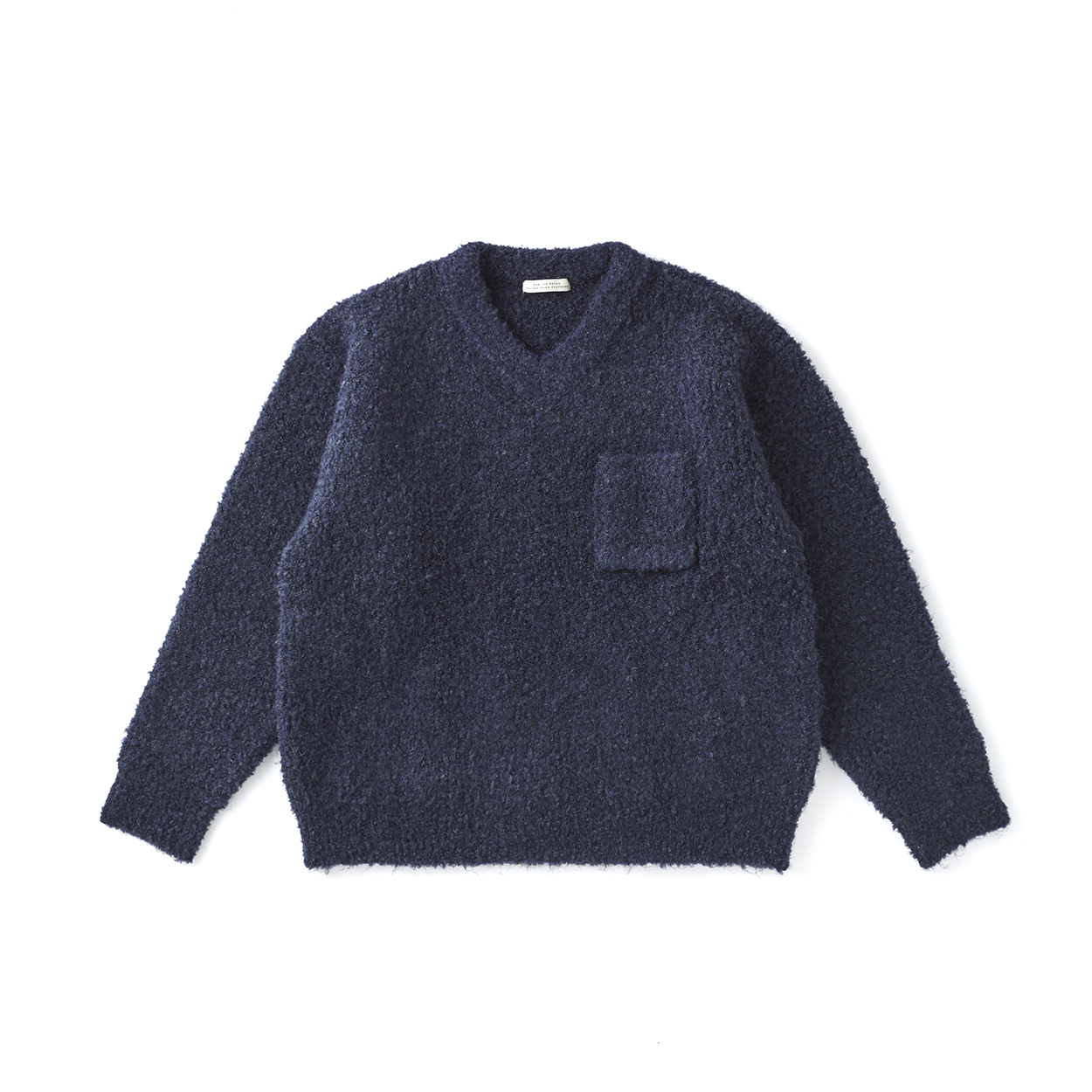 BOUCLE ALPAKA V-NECK SWEATER