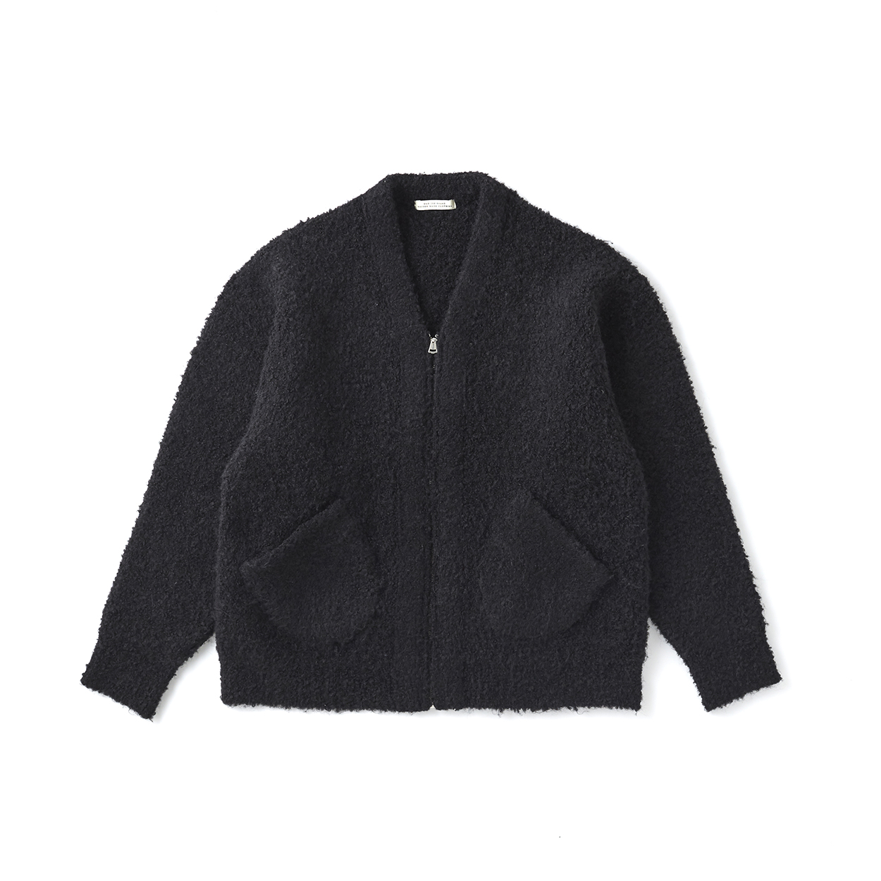 BOUCLE ALPAKA ZIP CARDIGAN