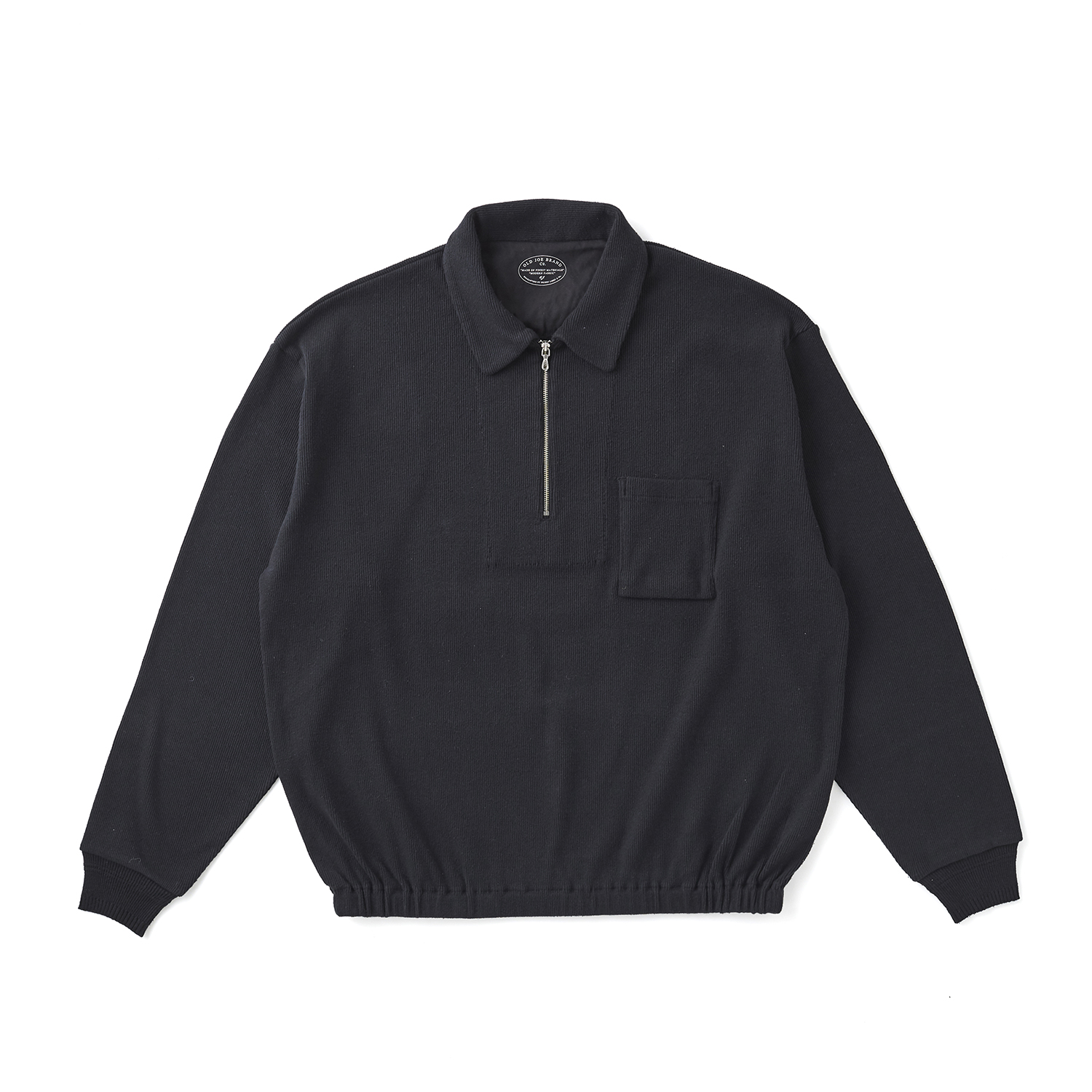 QUATER ZIP SILK NEP RIBED SHIRTS